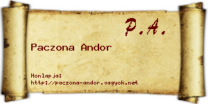 Paczona Andor névjegykártya